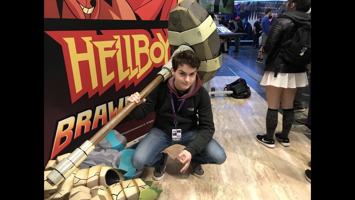Jacob after a Brawlhalla tournament at PAX-East